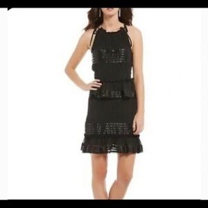 Black tie shoulder dress